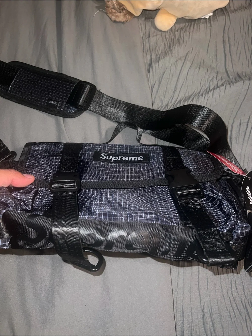 Supreme Black 3M mini duffle bag